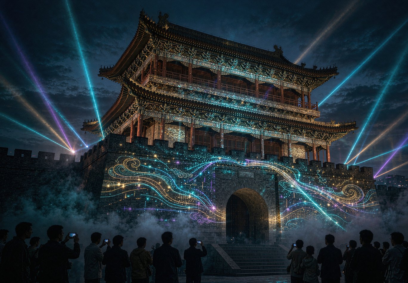 建筑投影与灯光秀